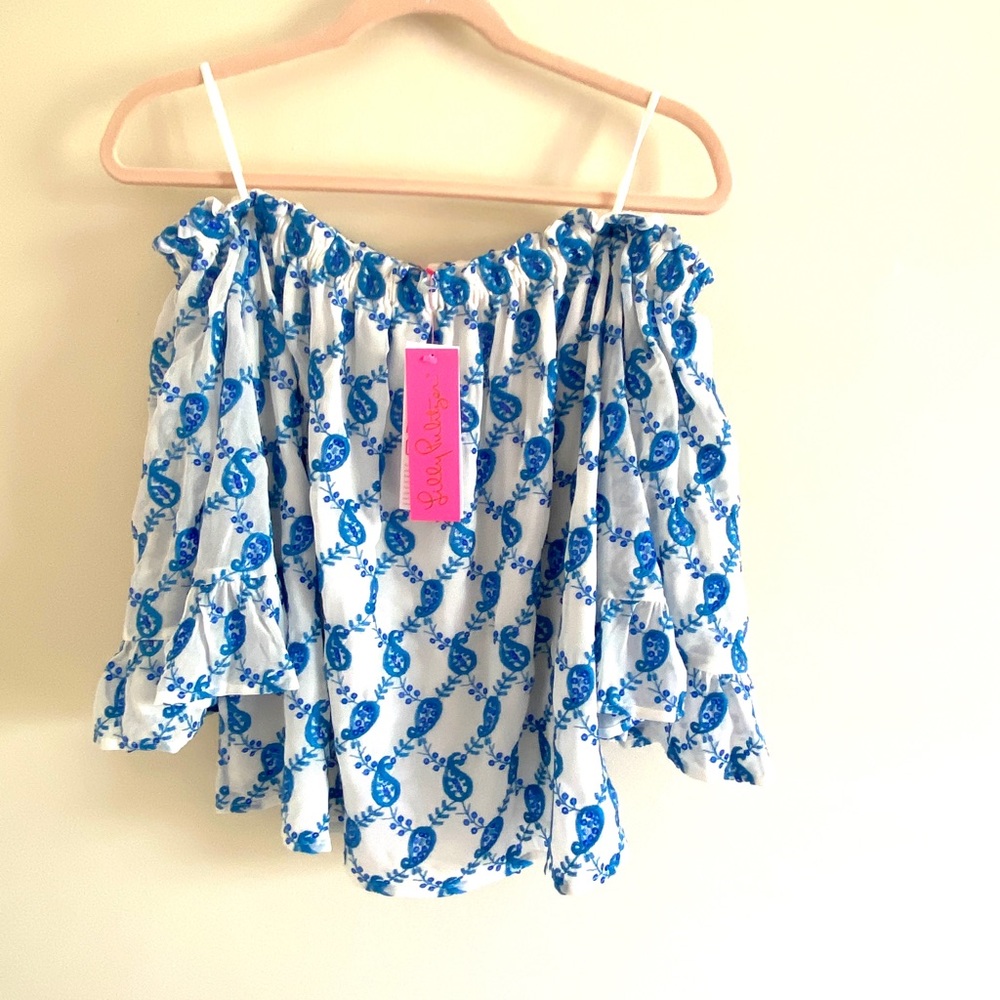 NWT Lilly Pulitzer Alva Off the Shoulder Top - Picture 2 of 15
